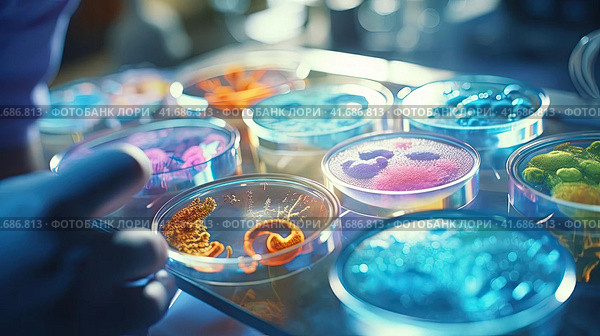 Laboratory for the Study of Living Organic Substances. Стоковое AI-изображение, AI-художник Кирилл Черезов / Фотобанк Лори