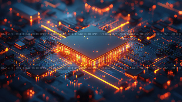 latency pulsating edge computing module ai generated. Стоковое AI-изображение, AI-художник Vectorwin / Фотобанк Лори