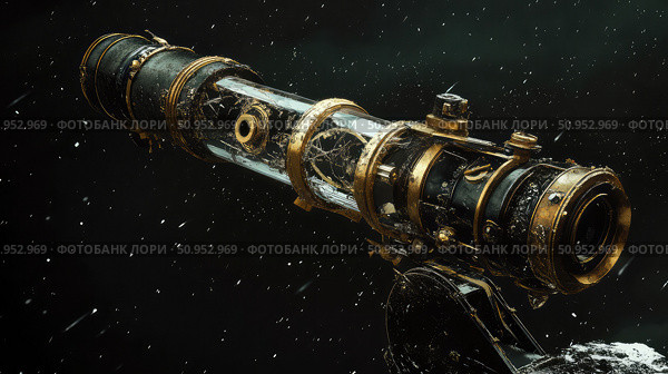 lens fracturing telescope ai generated. Стоковое AI-изображение, AI-художник Vectorwin / Фотобанк Лори