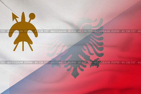 Lesotho and Albania government flag international negotiation ALB LSO. Стоковая иллюстрация, иллюстратор Кабак Дмитрий / Фотобанк Лори
