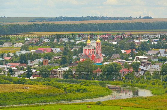 Летний городской пейзаж, город Суздаль, Владимирская область (2020 год). Стоковое фото, фотограф Сапрыгин Сергей / Фотобанк Лори