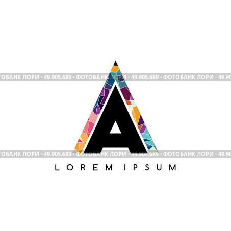 letter initial logotype logo abstract colorful geometrical. Стоковая иллюстрация, агентство Ingram Publishing / Фотобанк Лори