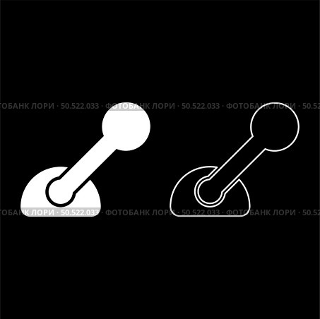 Lever control concept clutch switch on off gearshift transmission gear stick automatic technology set icon white color vector illustration image simple solid fill outline contour line thin flat style. Lever control concept clutch switch on off gearshift transmission gear stick automatic technology set icon white color vector illustration image solid fill outline contour line thin flat style. Стоковая иллюстрация, агентство Ingram Publishing / Фотобанк Лори