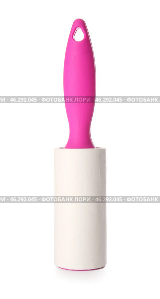 Lint roller on white background. Стоковое фото, фотограф Pixel_shot / Фотобанк Лори