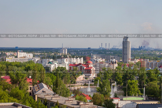 Липецк. Вид города с крыши (2016 год). Стоковое фото, фотограф Литвяк Игорь / Фотобанк Лори
