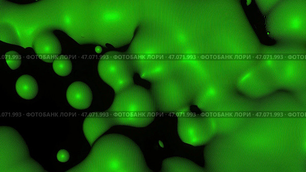 Liquid 3d matter with droplets and wave motion. Стоковая иллюстрация, иллюстратор David Kashakhi / Фотобанк Лори
