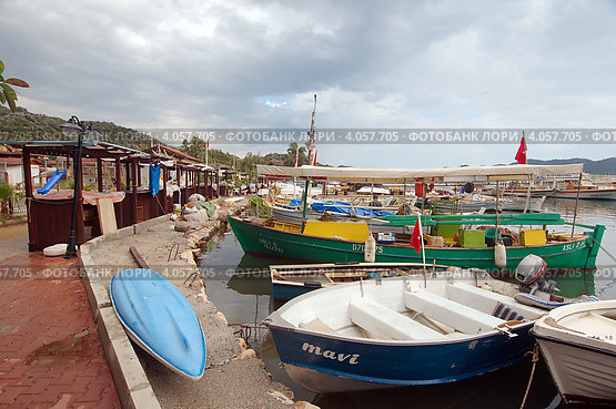 Лодочный причал, Кекова, Турция (2012 год). Редакционное фото, фотограф Некрасов Андрей / Фотобанк Лори