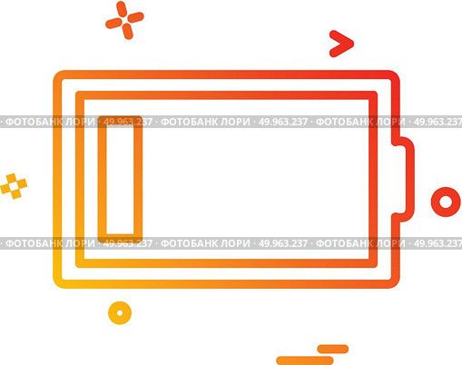 Low battery icon design vector. Стоковая иллюстрация, агентство Ingram Publishing / Фотобанк Лори