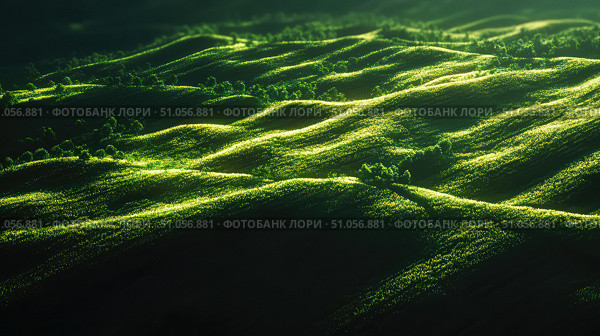 luminescence glowing effect on rural land plot ai generated. Стоковое AI-изображение, AI-художник Vectorwin / Фотобанк Лори