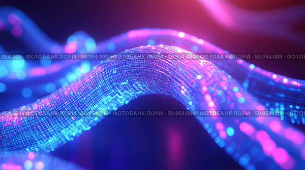 luminescent illuminating cable ai generated. Стоковое AI-изображение, AI-художник Vectorwin / Фотобанк Лори