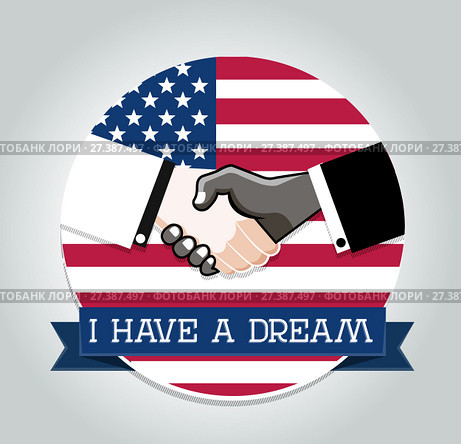 Luther King day illustration. Стоковая иллюстрация, иллюстратор Седых Алена / Фотобанк Лори