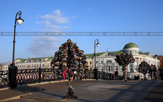 Лужков мост (2008 год). Стоковое фото, фотограф Anna / Фотобанк Лори