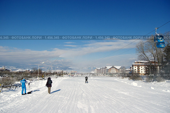 Лыжная трасса в Банско (2010 год). Редакционное фото, фотограф ZitsArt / Фотобанк Лори
