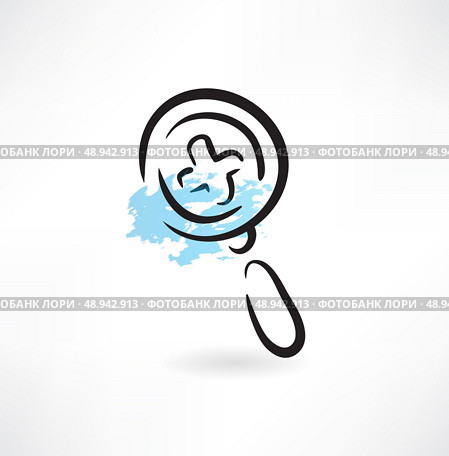 magnification grunge icon. Стоковая иллюстрация, агентство Ingram Publishing / Фотобанк Лори