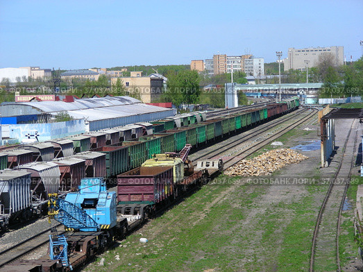 Малое кольцо Московской железной дороги (МК МЖД) — окружная железнодорожная линия. Район Преображенское. Город Москва (2012 год). Редакционное фото, фотограф lana1501 / Фотобанк Лори