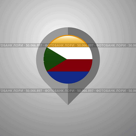 Map Navigation pointer with Democratic Republic of the Congo flag design vector. Стоковая иллюстрация, агентство Ingram Publishing / Фотобанк Лори