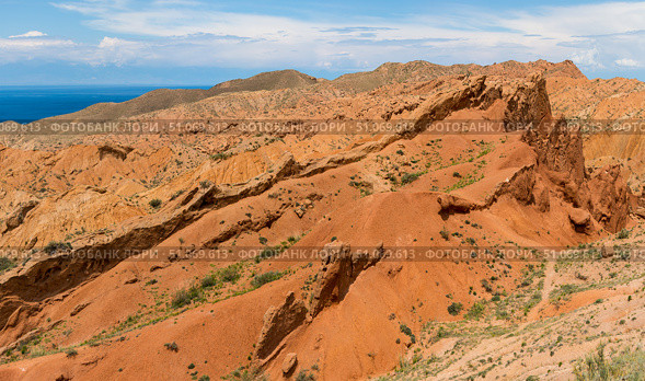 Martian landscape of Fairytale Canyon (Canyon Skazka) Стоковое фото, фотограф Юлия Белоусова / Фотобанк Лори