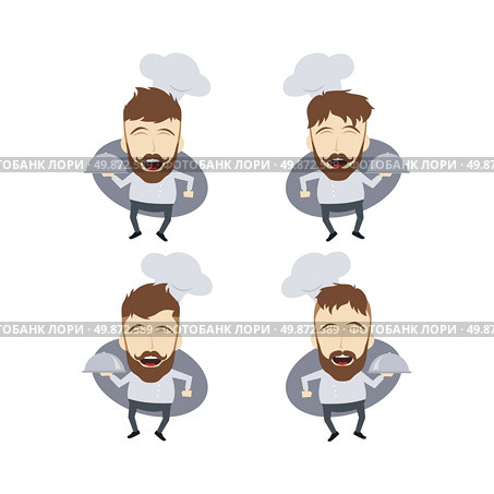 master chef cartoon character theme vector art illustration. master chef cartoon. Стоковая иллюстрация, агентство Ingram Publishing / Фотобанк Лори