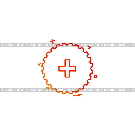 medical cicle plus hospltal sign icon vector design. Стоковая иллюстрация, агентство Ingram Publishing / Фотобанк Лори