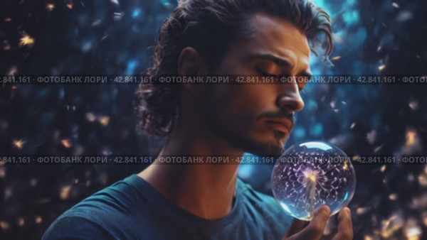 Медитация на темном фоне. Стоковое AI-видео, аниматор Виктория Кольцова / Фотобанк Лори