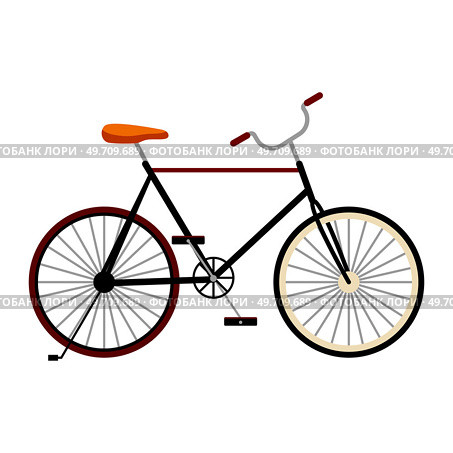 Mens classic black bike isolated on white background. Bicycle side view two-wheeled transport personal vehicle for one cyclist. Sports or walking bike model training pedal cycle for healthy lifestyle. Mens classic black bike isolated. Walking bicycle model training pedal cycle for healthy lifestyle. Стоковая иллюстрация, агентство Ingram Publishing / Фотобанк Лори