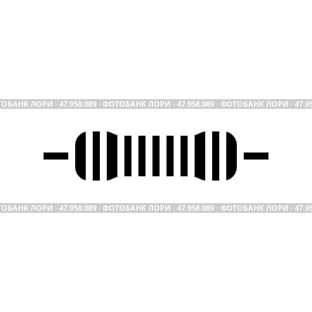 metal film resistor electronic component glyph icon vector illustration. Стоковая иллюстрация, иллюстратор Vectorwin / Фотобанк Лори