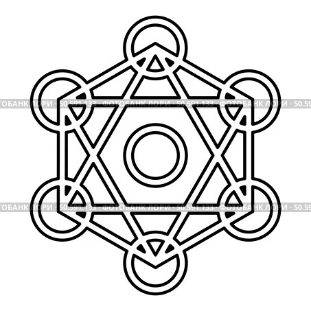 Metatron cube Sacred geometry contour outline line icon black color vector illustration image thin flat style simple. Metatron cube Sacred geometry contour outline line icon black color vector illustration image thin flat style. Стоковая иллюстрация, агентство Ingram Publishing / Фотобанк Лори