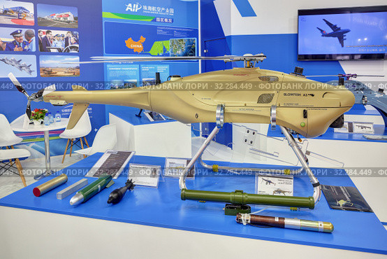 Международный авиационно-космический салон МАКС-2019. Китайский многофункциональный БПЛА вертолетного типа Ziyan Blowfish A3. Редакционное фото, фотограф Игорь Долгов / Фотобанк Лори