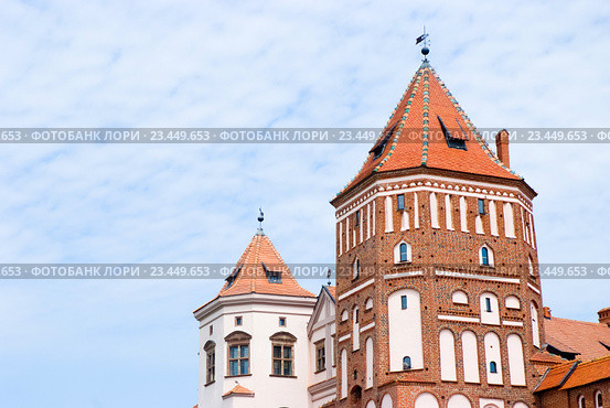 Мирский замок. Городской поселок Мир. Беларусь (2012 год). Стоковое фото, фотограф Владимир Сорокин / Фотобанк Лори