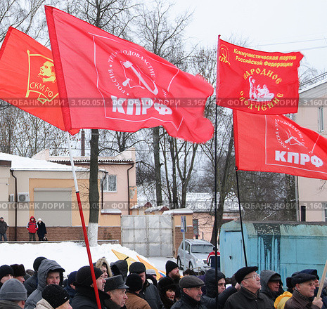 Митинг "За честные выборы" в Великом Новгороде (2011 год). Редакционное фото, фотограф Сергей Бойков / Фотобанк Лори