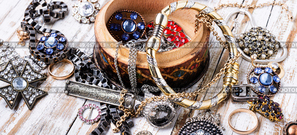 Mix of beautiful jewellery.Collection of bijouterie.Fashion jewels. Jewelry and bijouterie. Стоковое фото, агентство Ingram Publishing / Фотобанк Лори