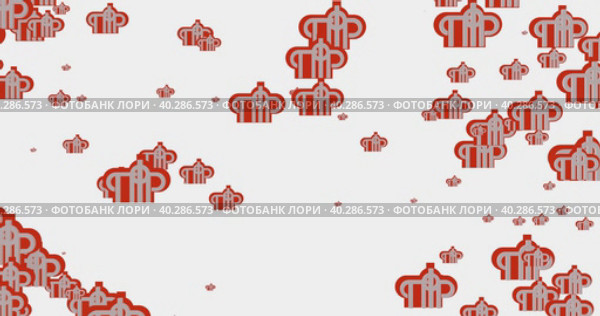 Множество символов пенсионного фонда Российской Федерации на белом фоне. Бесшовный циклический анимированный фон. Стоковая анимация, аниматор WalDeMarus / Фотобанк Лори