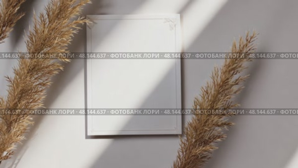 Mockup white blank space card, for Name place, Folded, greeting, invitation on wedding table setting background. with clipping path. Стоковое AI-видео, аниматор Ирина Старикова / Фотобанк Лори