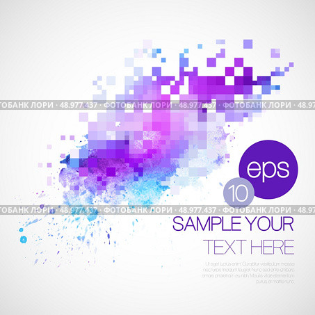 Modern abstract vector background with watercolor blot. Modern vector background with watercolor blot. Стоковая иллюстрация, агентство Ingram Publishing / Фотобанк Лори