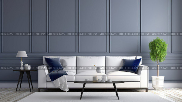 modern wainscoting wall ai generated. Стоковое AI-изображение, AI-художник Vectorwin / Фотобанк Лори