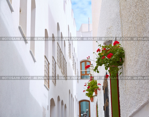 Mojacar Almeria white Mediterranean village in Spain. Стоковое фото, агентство Ingram Publishing / Фотобанк Лори