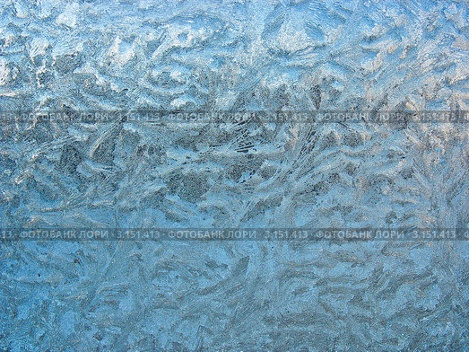 Морозные узоры на стекле - натуральный зимний фон. Стоковое фото, фотограф Светлана Ильева (Иванова) / Фотобанк Лори