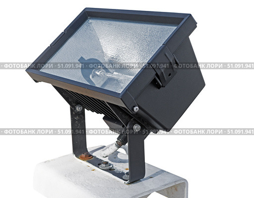 Мощный прожектор на белом фоне. Led projector isolated on white background. Стоковое фото, фотограф Татьяна Д / Фотобанк Лори