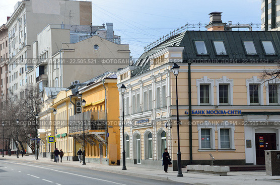 Москва, городские усадьбы XIX века га улице Покровка. Редакционное фото, фотограф Овчинникова Ирина / Фотобанк Лори
