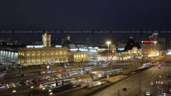 Москва. Площадь Трех вокзалов (2023 год). Редакционное видео, видеограф Литвяк Игорь / Фотобанк Лори