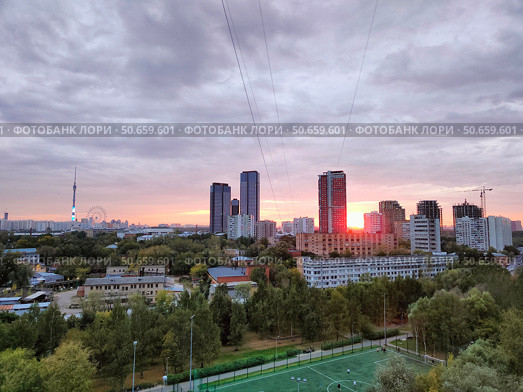 Москва, Ростокино, вид сверху. Стоковое фото, фотограф Мария Сергеева / Фотобанк Лори