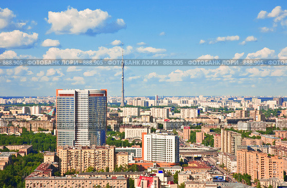 Москва с высоты птичьего полёта (2009 год). Стоковое фото, фотограф Андрей Лавренов / Фотобанк Лори