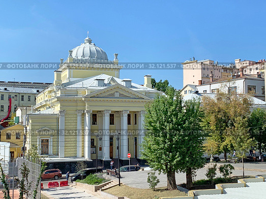 Москва, Спасоглинищевский переулок, дом 10. Московская хоральная Синагога летом (2019 год). Стоковое фото, фотограф Овчинникова Ирина / Фотобанк Лори