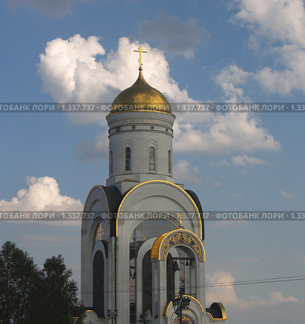 Москва. Церковь Георгия Победоносца на Поклонной горе. (2006 год). Стоковое фото, фотограф Ирина Борсученко / Фотобанк Лори