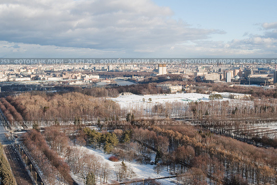 Москва. Вид с главного здания МГУ (2016 год). Стоковое фото, фотограф Ольга Пашкова / Фотобанк Лори