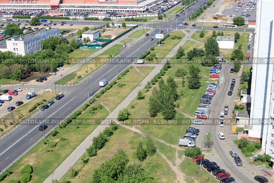 Москва, вид сверху на улицу Перерва (2014 год). Редакционное фото, фотограф Яна Королёва / Фотобанк Лори