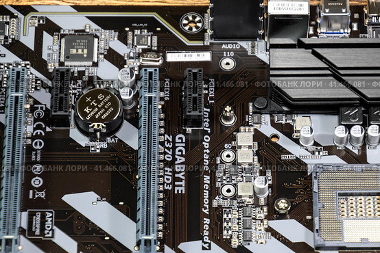Motherboard Gigabit for the processor Intel. Стоковое фото, фотограф Леонид Еремейчук / Фотобанк Лори