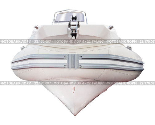 Motor boat isolated on white background. Стоковое фото, фотограф Яков Филимонов / Фотобанк Лори