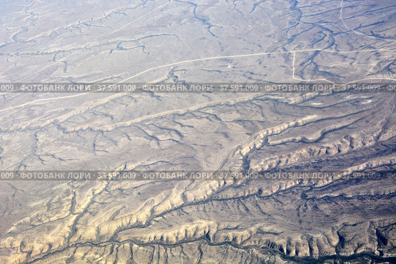 Mountains at the USA. View from the airplane (2013 год). Редакционное фото, фотограф Алексей Кокоулин / Фотобанк Лори