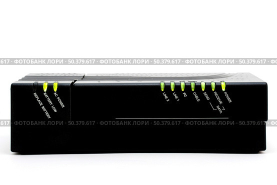 MTA cable modem - Internet and voice in only one equipment. Стоковое фото, агентство Ingram Publishing / Фотобанк Лори